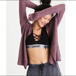 American Eagle Soft & Sexy Plush Purple Sweater